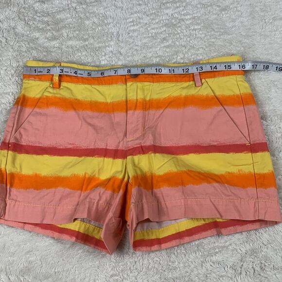 Gap Khakis SunKissed sherbert neon striped shorts, size 4 - Picture 2 of 10